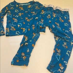 Belabu Bear Kids Blue Sports Pajama Set size 18-24 months